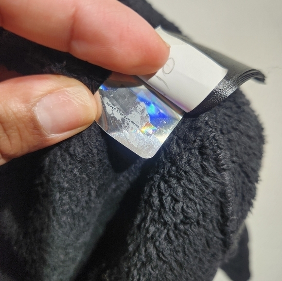 The North Face Black Sherpa Mashup Hoodie Full Zip Jacket Girls Large 14/16 - Picture 8 of 16